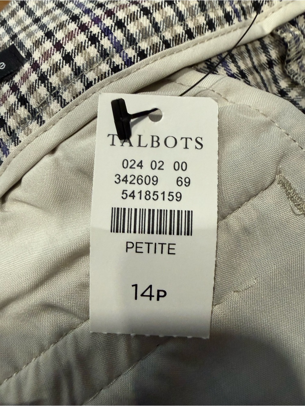 Talbots Chatham Ankle Tan/ Black Plaid Pants - Picture 8 of 11